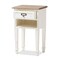 Baxton Studio Dauphine Oak and White Wash Distressed Finish Wood Nightstand 137-7575 - alternate 4